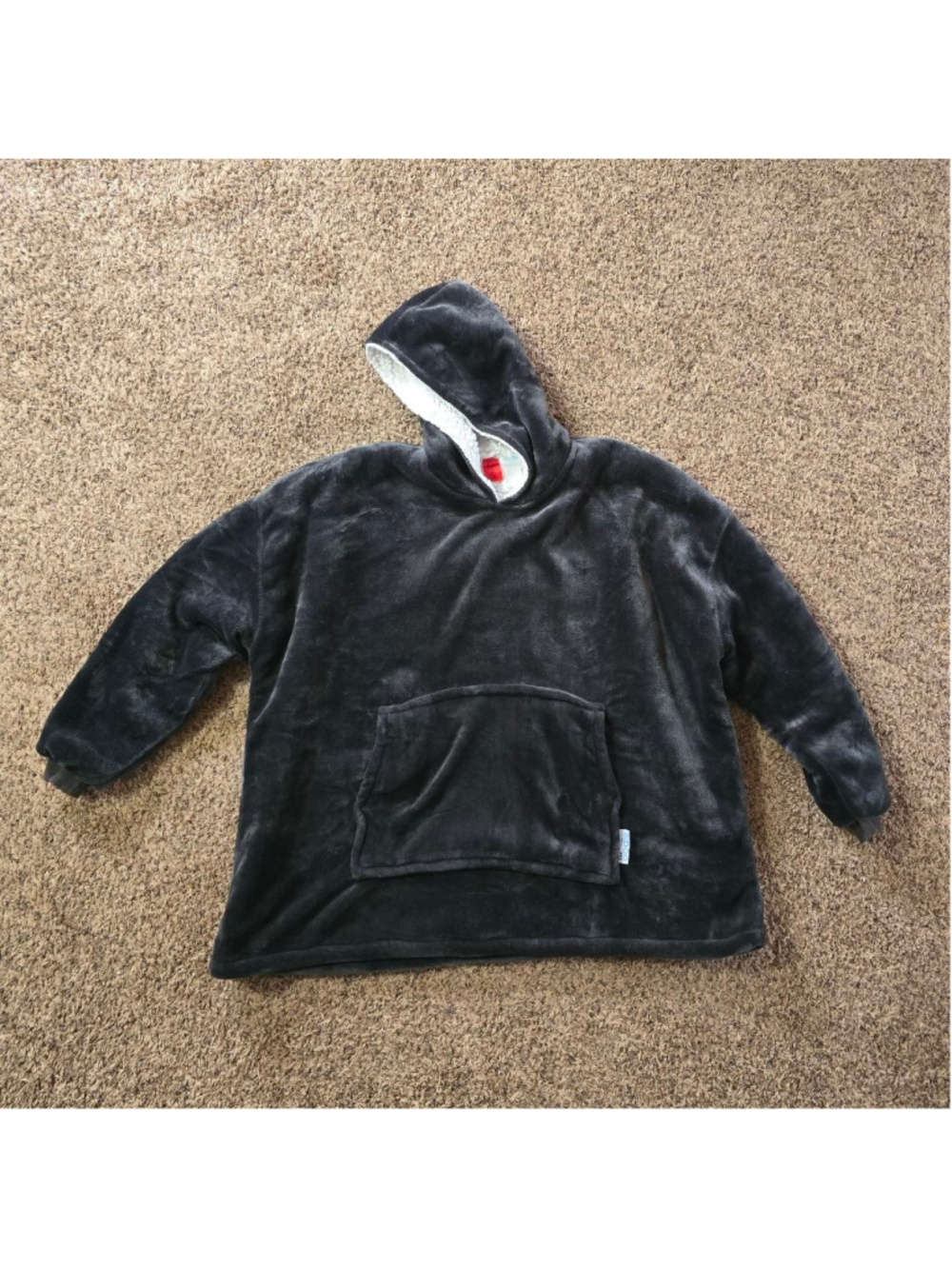Kid's The Oodie Gray & White Oversized Hoodie - One Size (4-13)